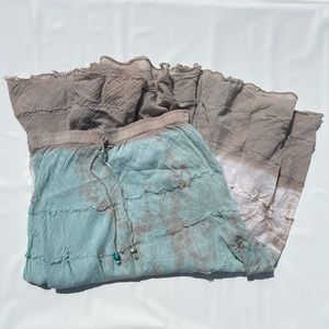 Y2K 2000'S boho ombre long skirt